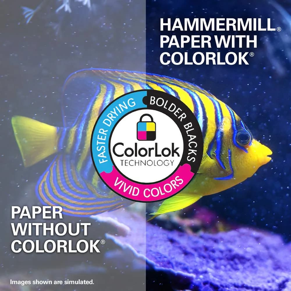 Hammermill Printer Paper, Multipurpose Inkjet Paper 24 lb, 8.5 x 11-96 Bright, 2500 Sheets | Acid-Free, ColorLok Technology - view 5
