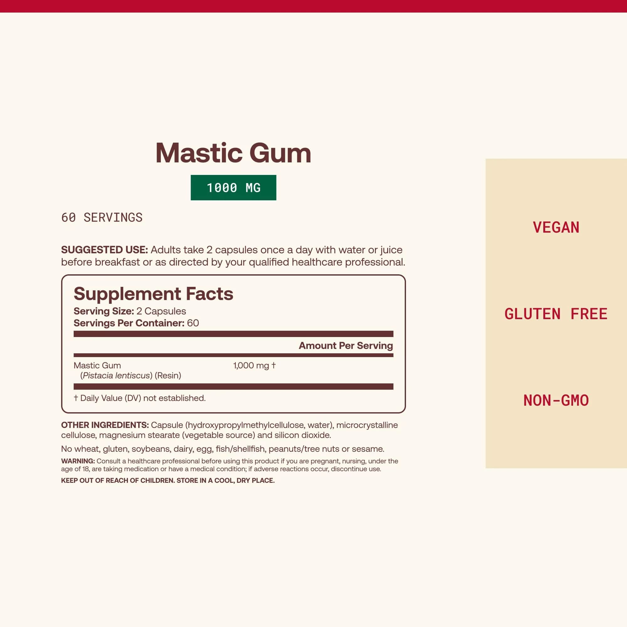 Jarrow Formulas Mastic Gum 1000mg 120 Capsules | Supports Stomach & Duodenal Health - view 4