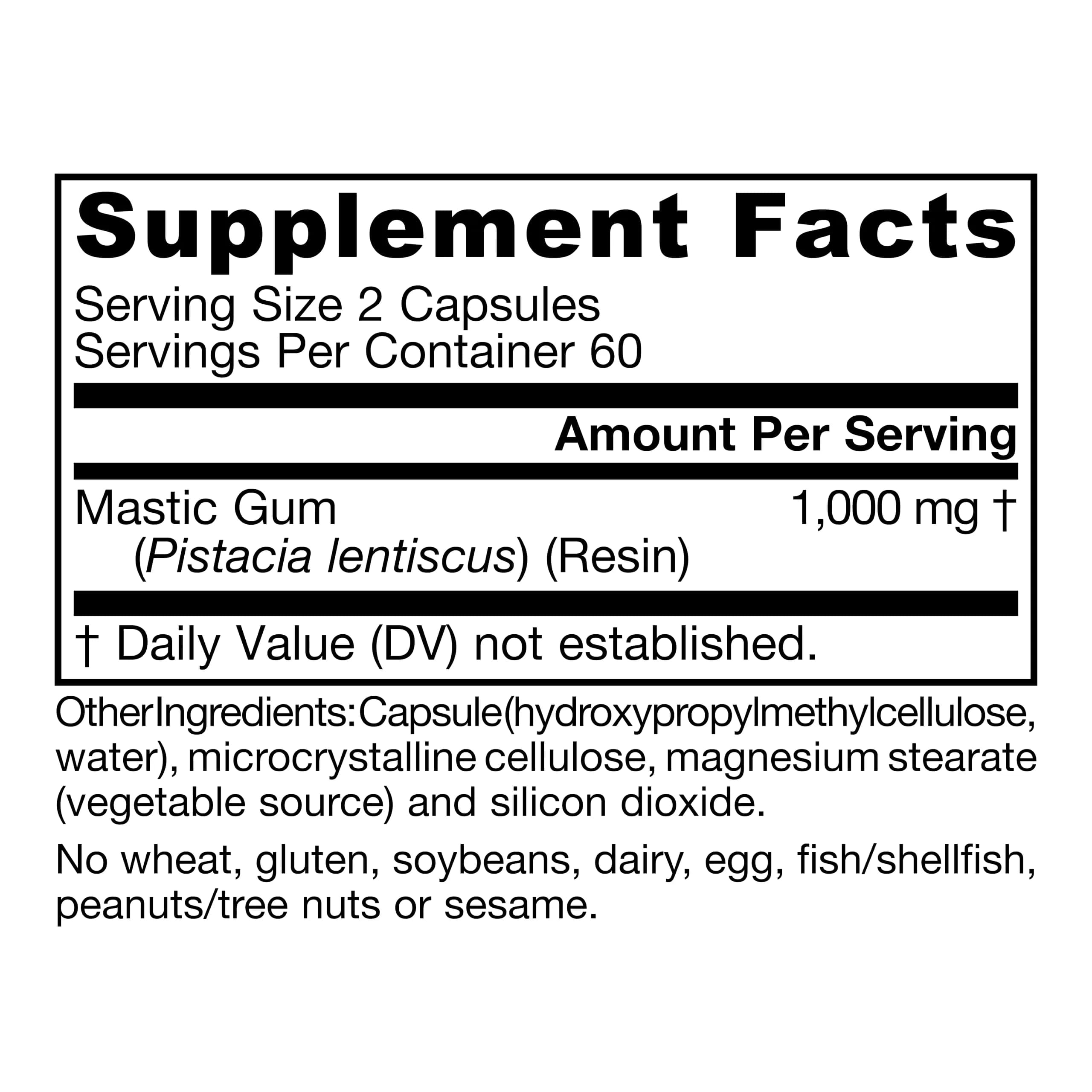 Jarrow Formulas Mastic Gum 1000mg 120 Capsules | Supports Stomach & Duodenal Health - view 7