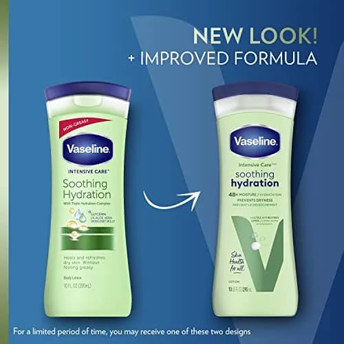 Vaseline Intensive Care Aloe Soothe Body Lotion 2-Pack | 400ml (13.53 Fl Oz) | Heals Dry Skin thumbnail 3