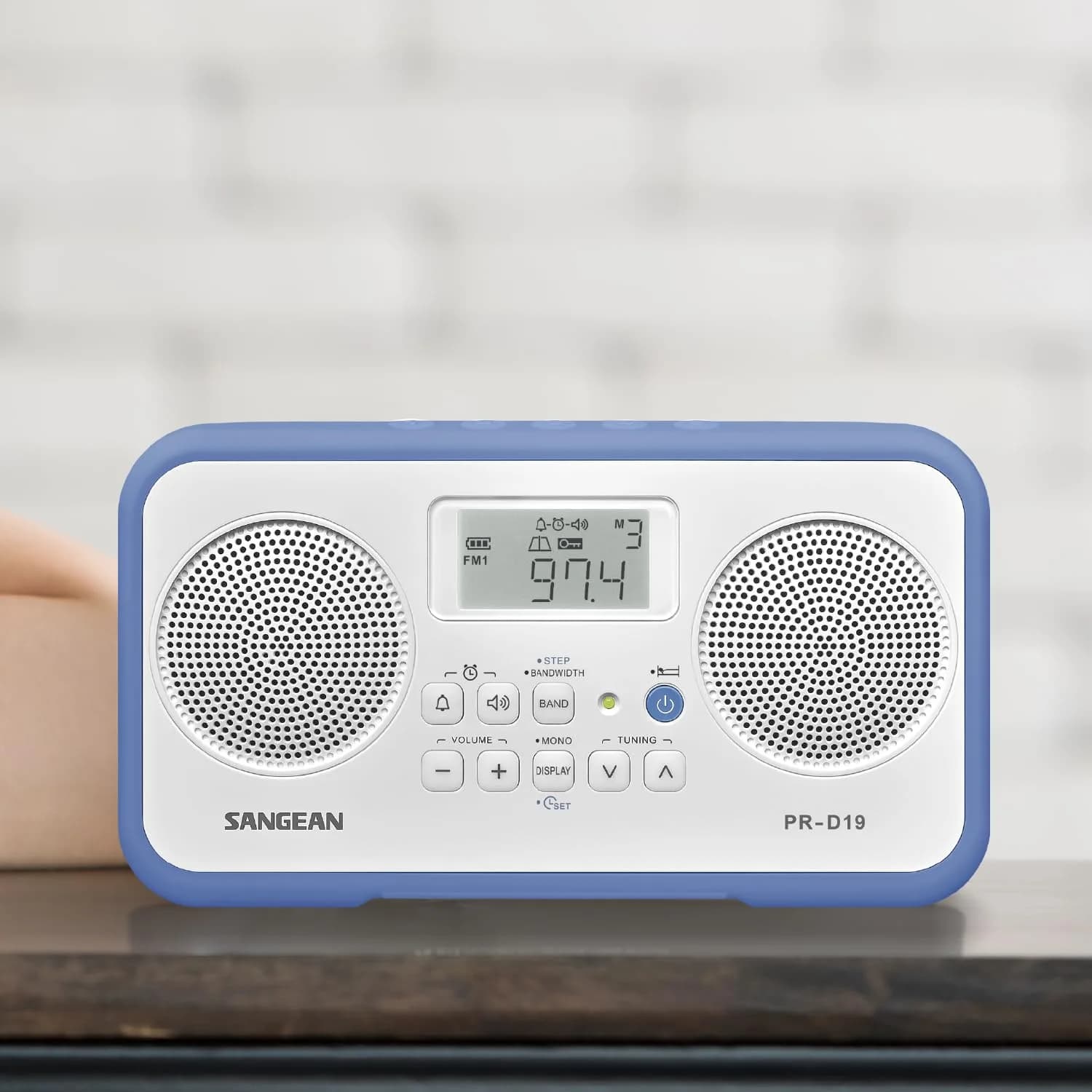Sangean PR-D19BU FM Stereo/AM Digital Tuning Portable Radio with Protective Bumper (Blue) | 1000 AM/FM Stations - view 5
