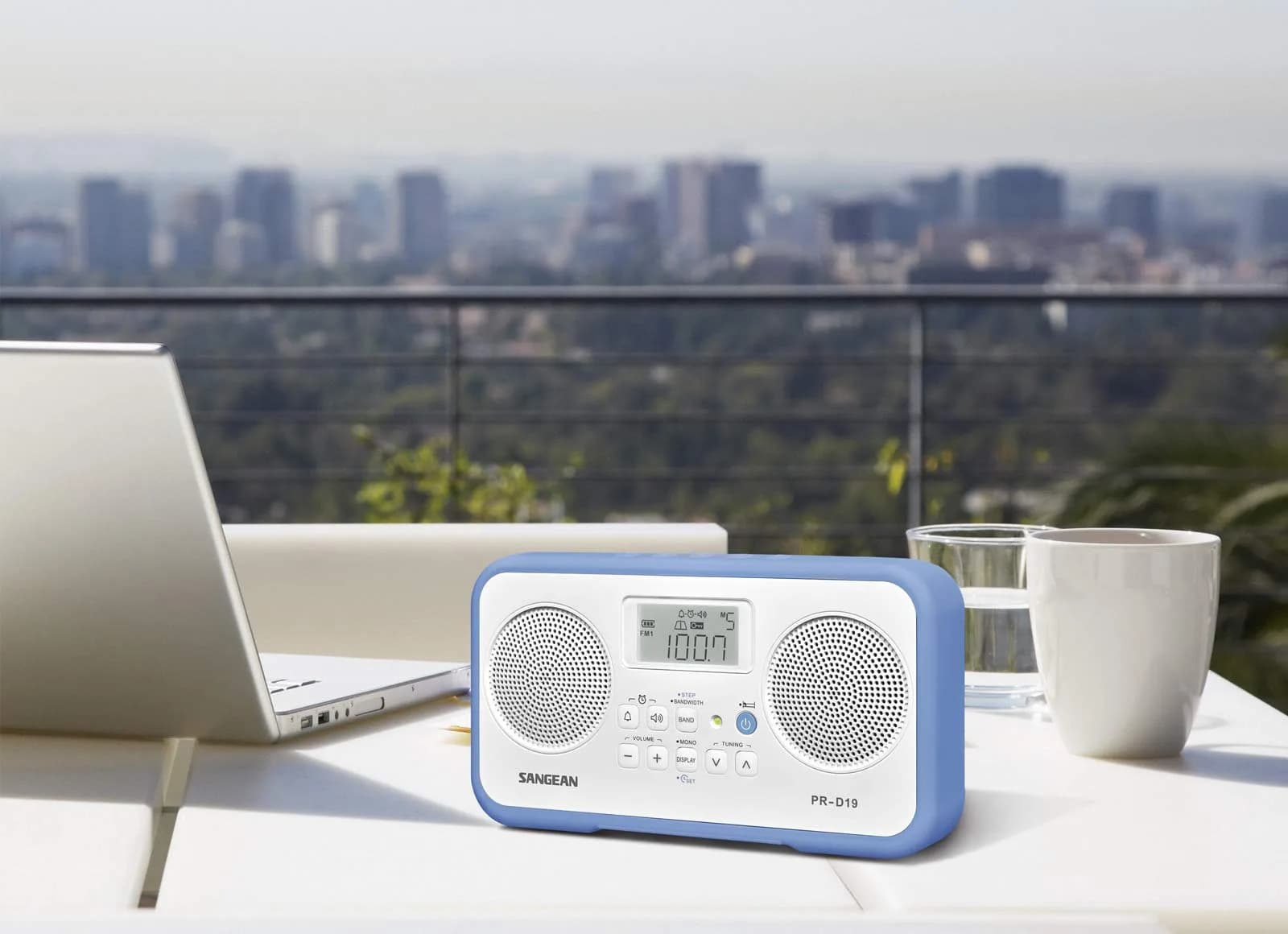 Sangean PR-D19BU FM Stereo/AM Digital Tuning Portable Radio with Protective Bumper (Blue) | 1000 AM/FM Stations - view 3