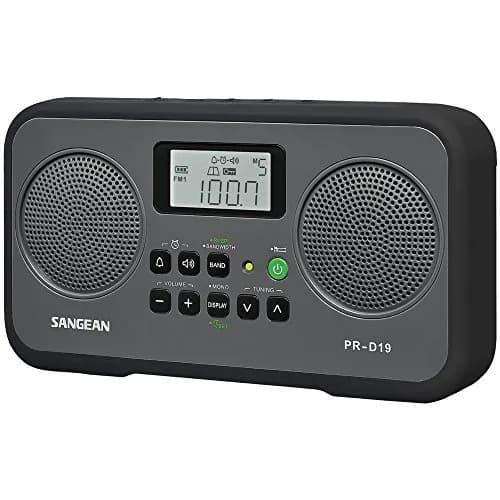 Sangean PR-D19BK FM Stereo/AM Digital Tuning Portable Radio 1.06 lb (0.48 kg) | 20 Station Presets with Aux-In thumbnail 1