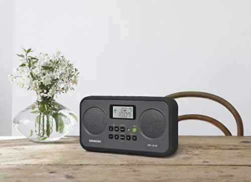 Sangean PR-D19BK FM Stereo/AM Digital Tuning Portable Radio 1.06 lb (0.48 kg) | 20 Station Presets with Aux-In thumbnail 2