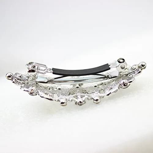 Faship Gorgeous Red Crystal Floral Hair Barrette Clip | Elegant Bridal Hair Accessory (70-120 chars) thumbnail 5
