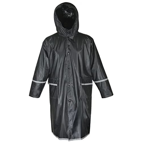Maypes Kids Raincoat with Reflector - Unisex Vinyl Rain Jacket Water Resistant for Kids of All Ages thumbnail 1