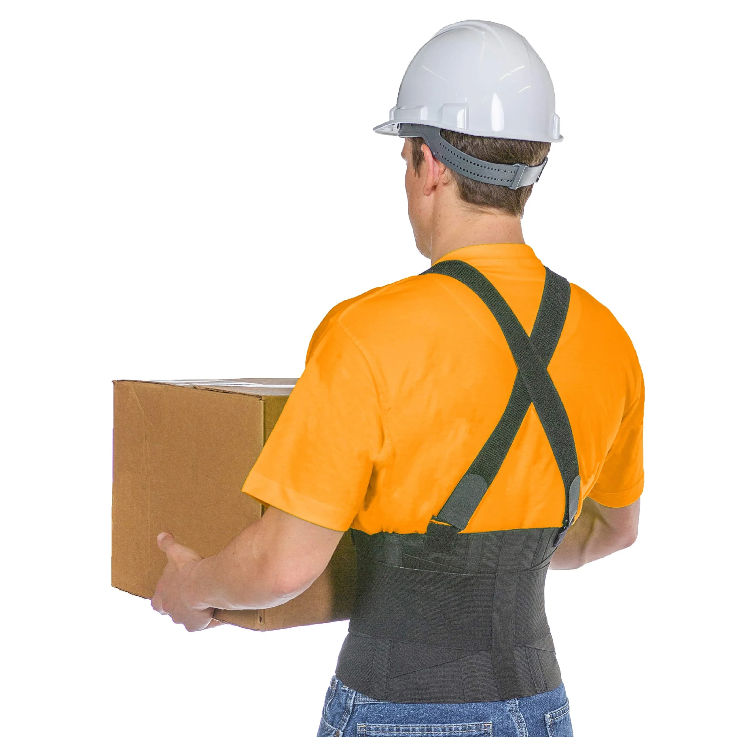 BraceAbility Work Back Brace - Industrial Lower Back Support Belt for Men & Women in Construction, Warehouse, Heavy Lifting | Adjustable Suspender Straps - main product image