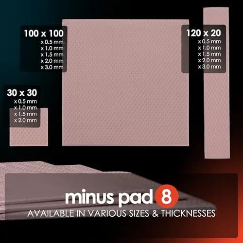Thermal Grizzly Minus Pad 8 120x20x0.5mm Thermal Interface Pad | 8W/(m·K) Thermal Conductivity thumbnail 4