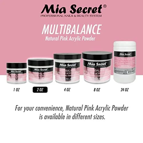 Mia Secret Multibalance Natural Pink Acrylic Powder 2 Oz | Salon-Quality Nail Art thumbnail 3