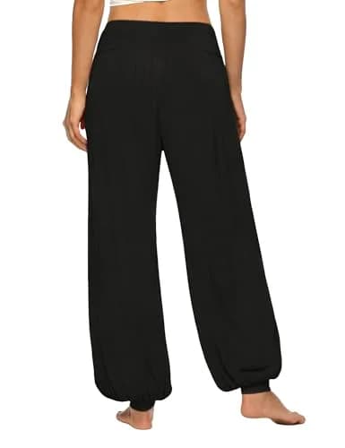 AvaCostume Womens Modal Cotton Soft Yoga Pants, L, Black | Relaxed Fit for Active & Casual Wear thumbnail 6