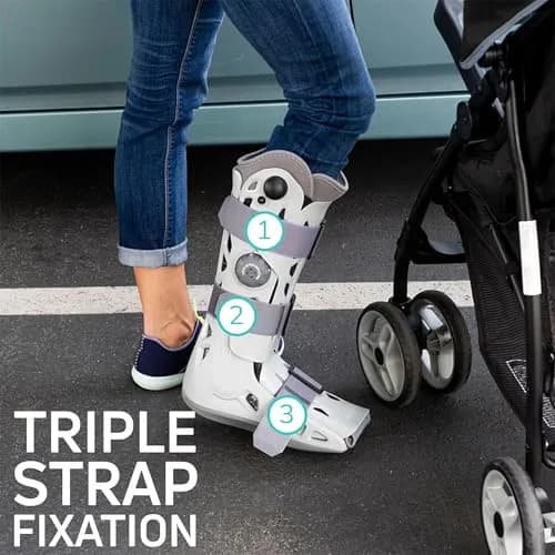 AIRCAST AirSelect Elite Walking Boot (Gray, Large) | Support & Edema Control with Open-Frame Ventilation thumbnail 6
