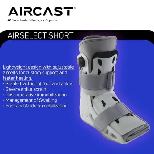 AIRCAST AirSelect Short Walking Boot (Gray, Medium) | Support & Edema Reduction thumbnail 3