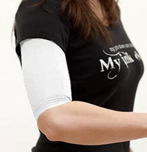 Tatjacket Large White Unisex Arm Sleeve | UPF 50 Tattoo Concealer & Coverage (110 characters) thumbnail 1