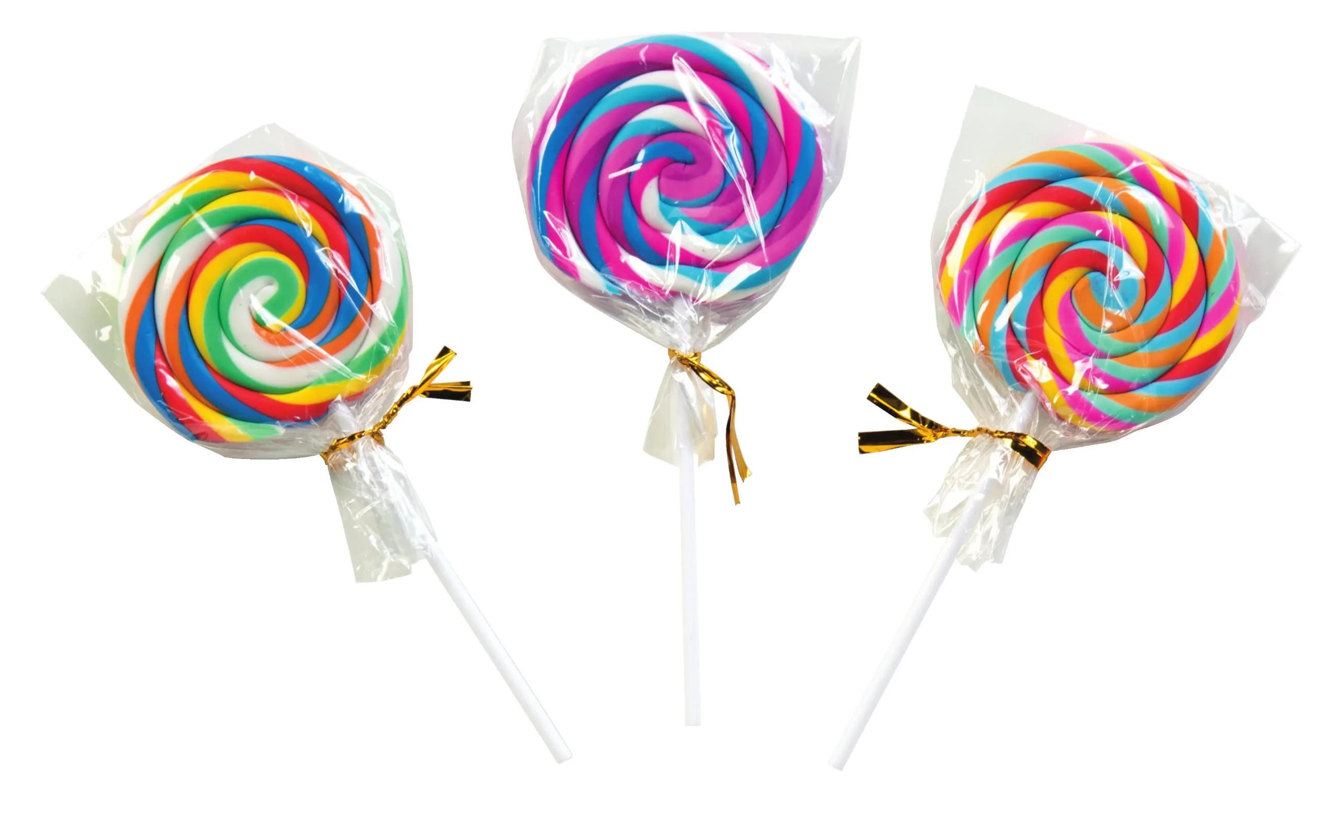 Raymond Geddes Swirl Pop Food Erasers 24-Pack | Fun Scented Stationery for Kids — Multicolor