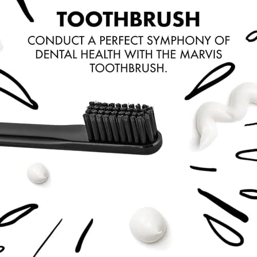 Marvis Toothbrush Medium Nylon Bristle Silver | Lightweight & Travel-Friendly thumbnail 2