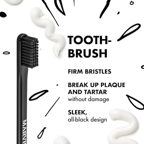 Marvis Toothbrush Medium Nylon Bristle Silver | Lightweight & Travel-Friendly thumbnail 3