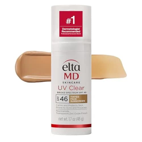 EltaMD UV Clear Tinted Face Sunscreen SPF 46, Oil-Free Tinted Moisturizer with Zinc Oxide, 14g (0.5 oz) Pump — 03 - Tinted (1.7 oz)