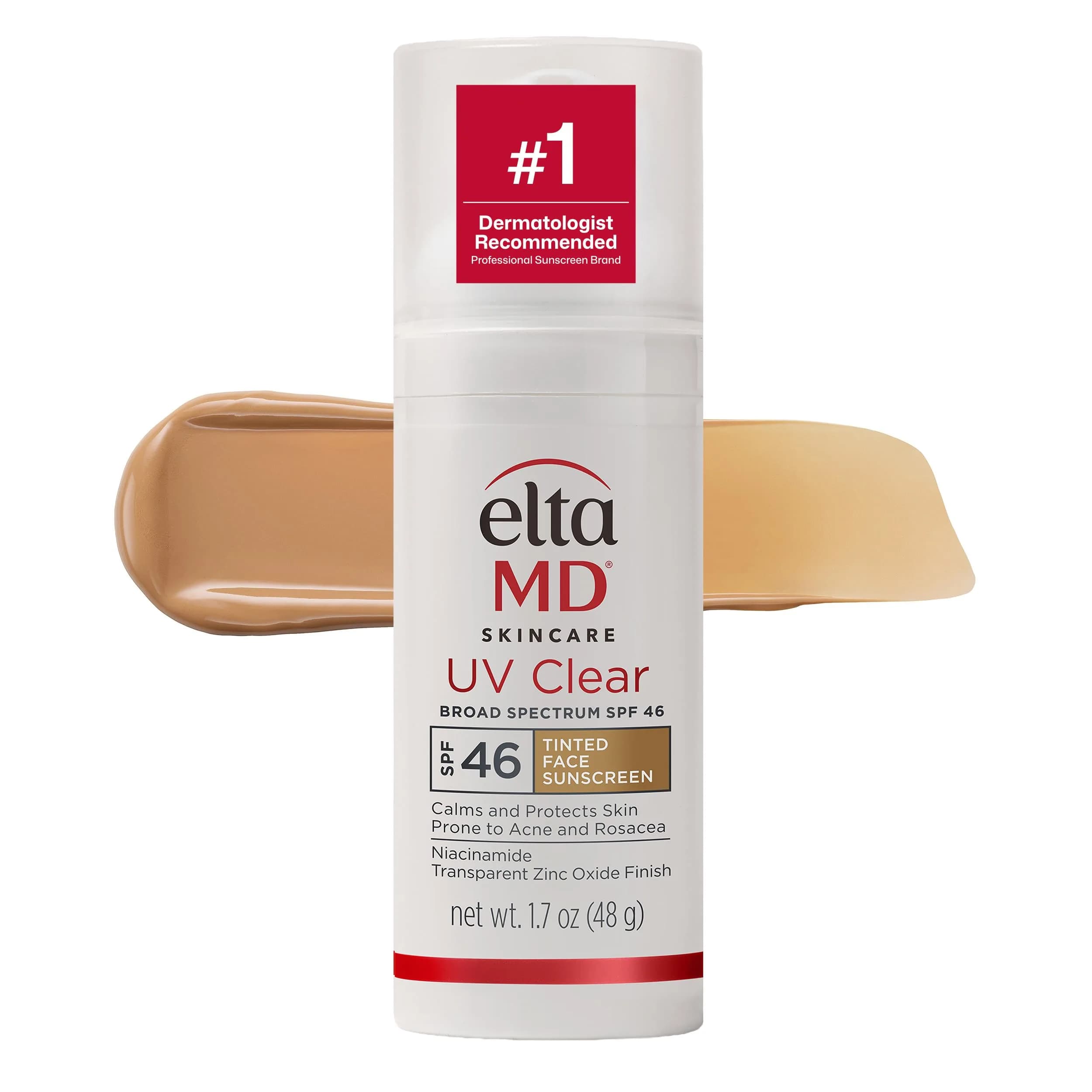EltaMD UV Clear Deep Tinted Face Sunscreen SPF 46 for Deep Skin Tones - 1.7 oz Pump - main product image