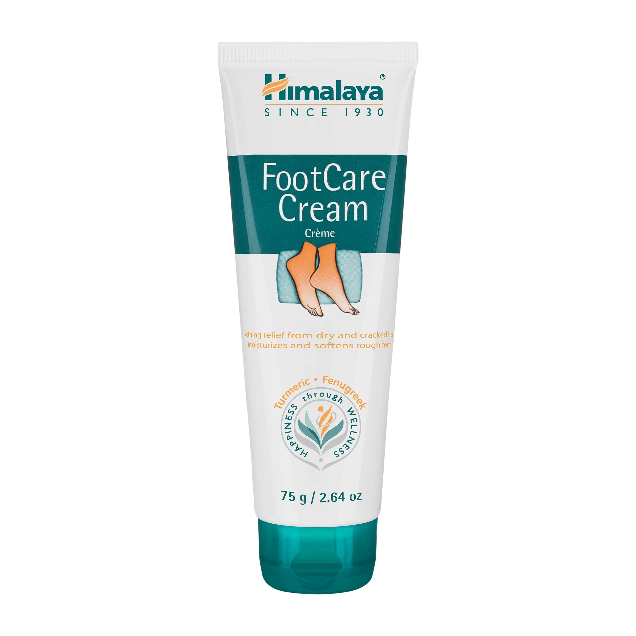 Himalaya FootCare Cream, 2.64 oz | Moisturizes & Hydrates Dry Feet & Cracked Heels — White