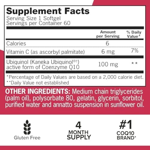 Qunol Mega Ubiquinol CoQ10 100mg | Superior Absorption for Heart & Energy Support thumbnail 6
