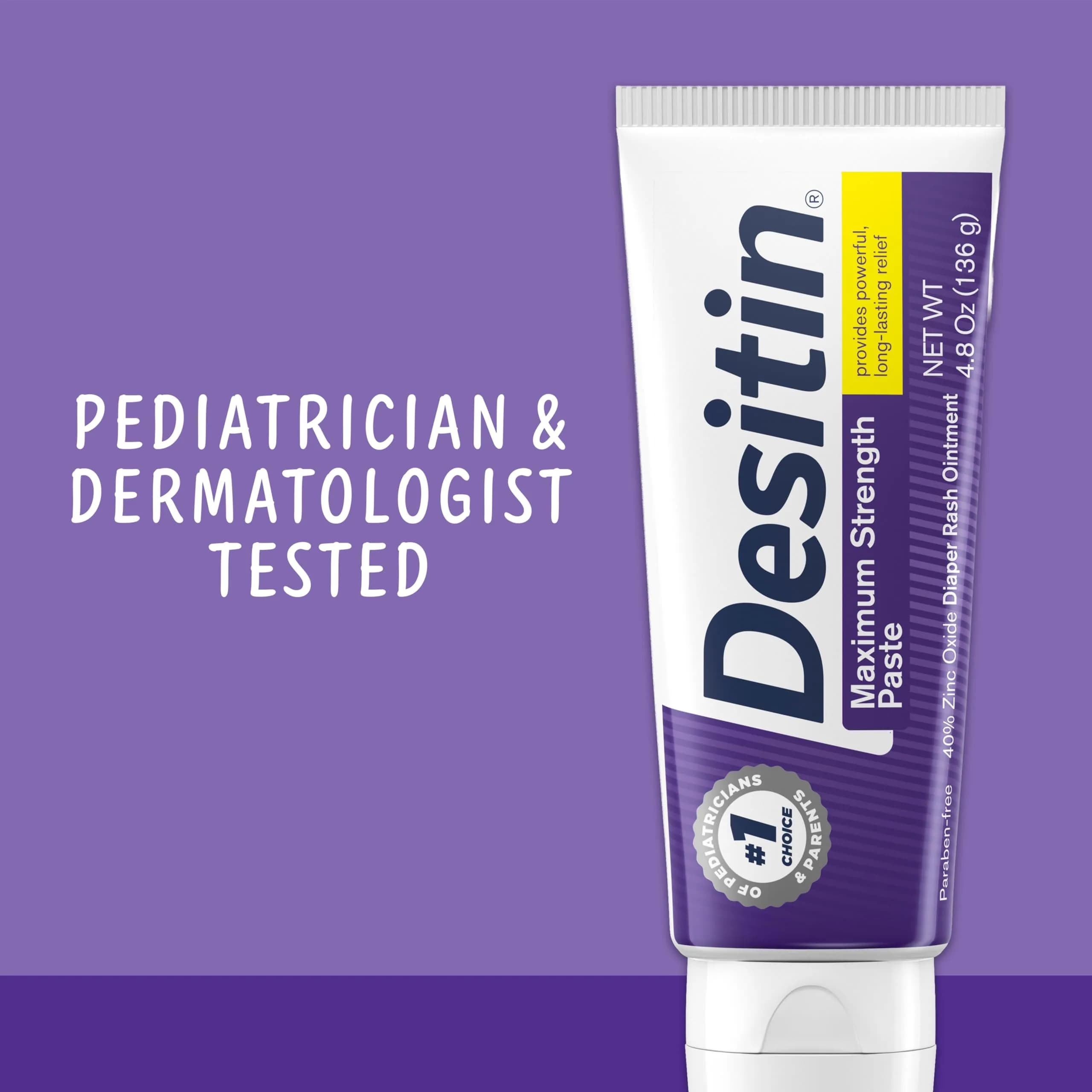 Desitin Maximum Strength Diaper Rash Paste 4.8 oz (136 g) | 40% Zinc Oxide for 12-Hour Protection - view 6