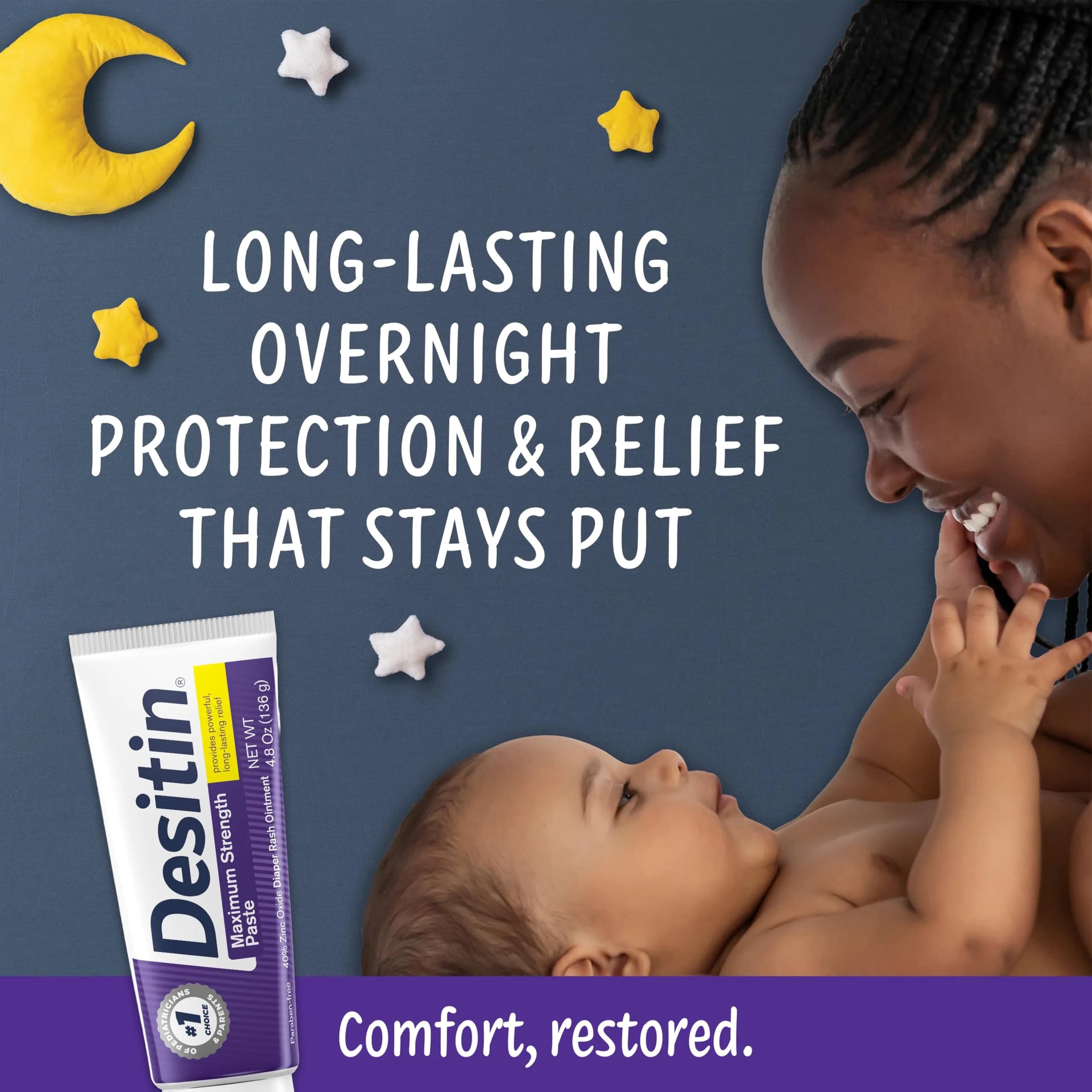 Desitin Maximum Strength Diaper Rash Paste 4.8 oz (136 g) | 40% Zinc Oxide for 12-Hour Protection - view 3