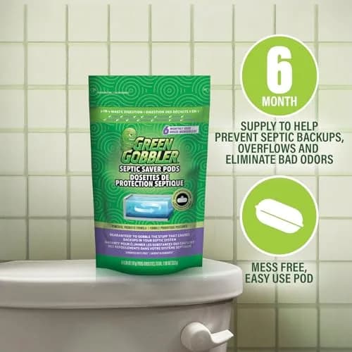 Green Gobbler Septic Tank Enzyme Treatment Packets | 6-Month Supply for Septic Care thumbnail 5