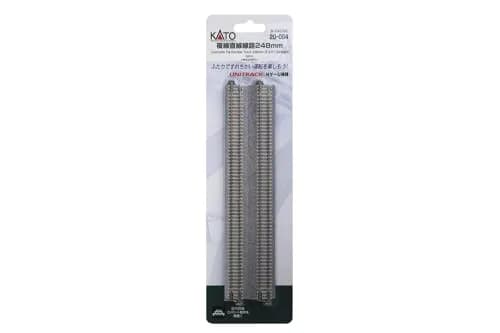 Kato N Unitrack 248mm (9.75 inch) Straight Double Track Section (2 pcs) | Compatible with N Scale Model Railroads thumbnail 3