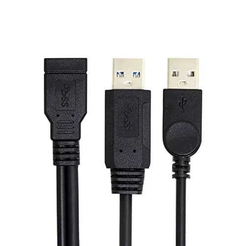 cablecc Dual USB 3.0 Male to USB Female Y Cable 20cm (0.65ft) | Extra Power & Data for Hard Drives, Printers, Scanners thumbnail 8