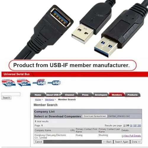 cablecc Dual USB 3.0 Male to USB Female Y Cable 20cm (0.65ft) | Extra Power & Data for Hard Drives, Printers, Scanners thumbnail 3