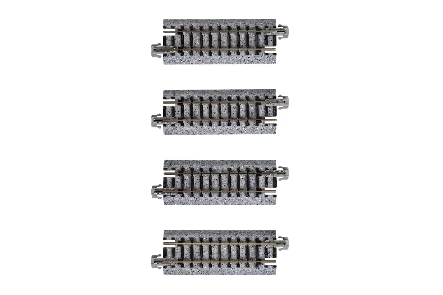 Kato N Unitrack 62mm 2 7/16 inch Straight Track | 4pcs Plastic Hobby Model - main product image