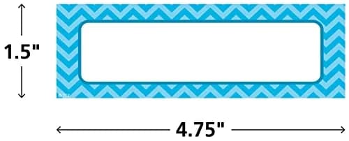 Teacher Created Resources Chevron Labels Magnetic Accents 4.75" x 1.5" (20 Labels, Assorted Colors) | Durable & Reusable Magnetic Decor thumbnail 3