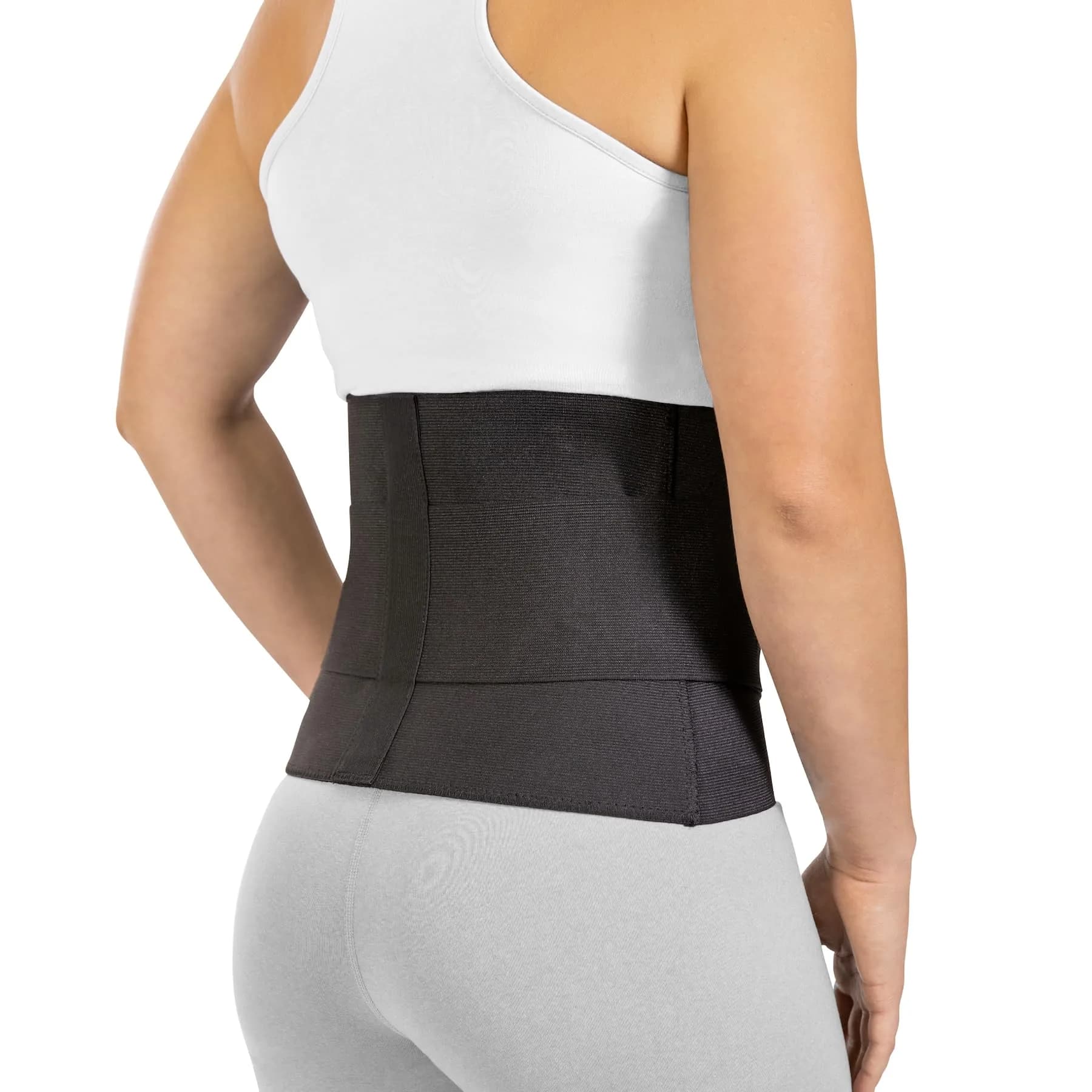 BraceAbility Elastic Low Back Brace | Compression Support for Sciatica & Herniated Disc (XL) — XL