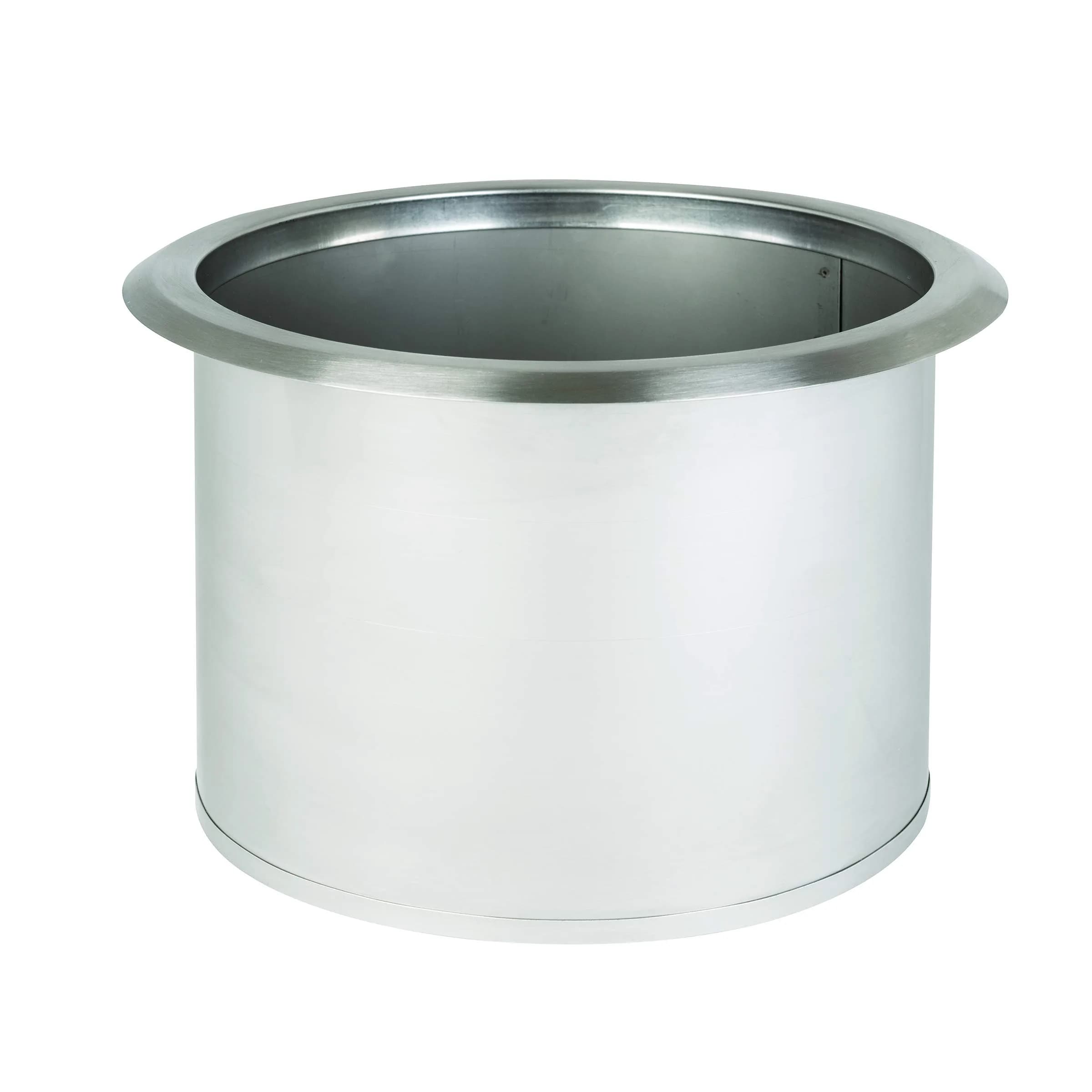 Dispense-Rite TCD-3-NB Drop-in Trash Chute 8.25" Diameter Stainless Steel | No Bottom, Medium — Stainless Steel