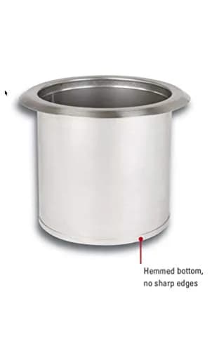 Dispense-Rite TCD-3-NB Drop-in Trash Chute 8.25" Diameter Stainless Steel | No Bottom, Medium thumbnail 3