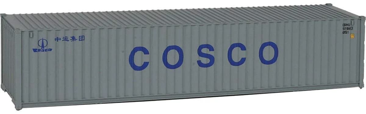 Walthers SceneMaster HO Scale Model of China Ocean Shipping Chevron 40' Corrugated Container,949-8155 | Realistic HO Model for Trains & Accessories - main product image