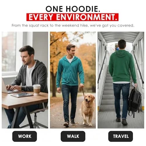 Cottonhood Lightweight Jersey Zip Hoodie for Men – Full Zip Casual Cotton Hoodie, Soft Long Sleeve (L, Charcoal Heather, 702) thumbnail 7