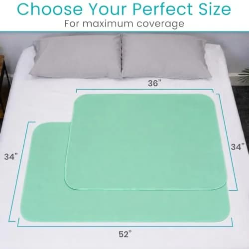 SURES Washable Waterproof Bed Pad Mattress Protector 83cm x 132cm (34" x 52") | Effective Leakproof Protection thumbnail 5
