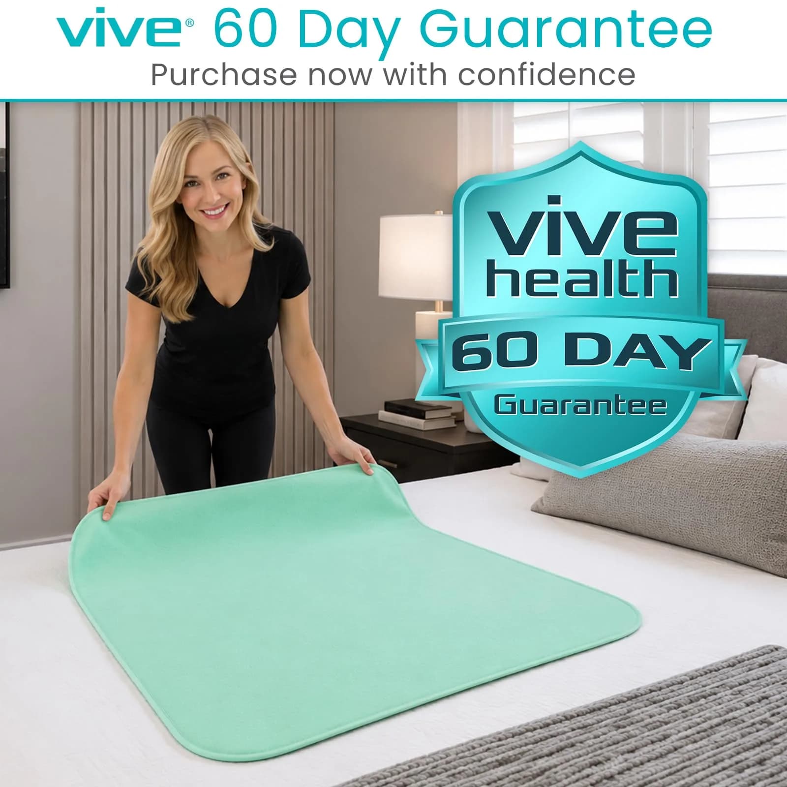 SURES Washable Waterproof Bed Pad Mattress Protector 83cm x 132cm (34" x 52") | Effective Leakproof Protection - view 9