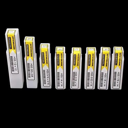 AUTOTOOLHOME 8PCS HSS 4-Flute End Mill Set CNC Milling Bits 1/16''-1/2'' | Durable High-Speed Steel thumbnail 6