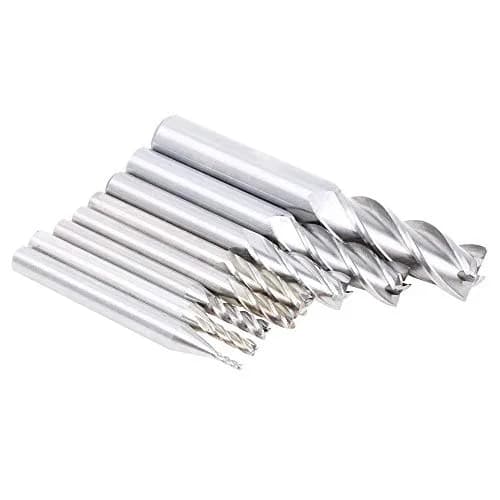 AUTOTOOLHOME 8PCS HSS 4-Flute End Mill Set CNC Milling Bits 1/16''-1/2'' | Durable High-Speed Steel thumbnail 7