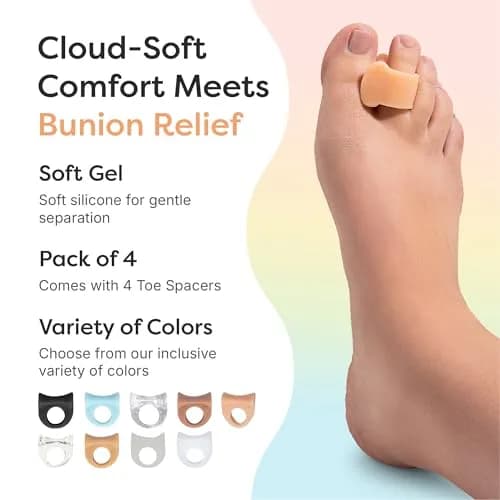 ZenToes Gel Toe Spacers for Bunions & Overlapping Toes | Soft Silicone Support for Comfort & Alignment thumbnail 5