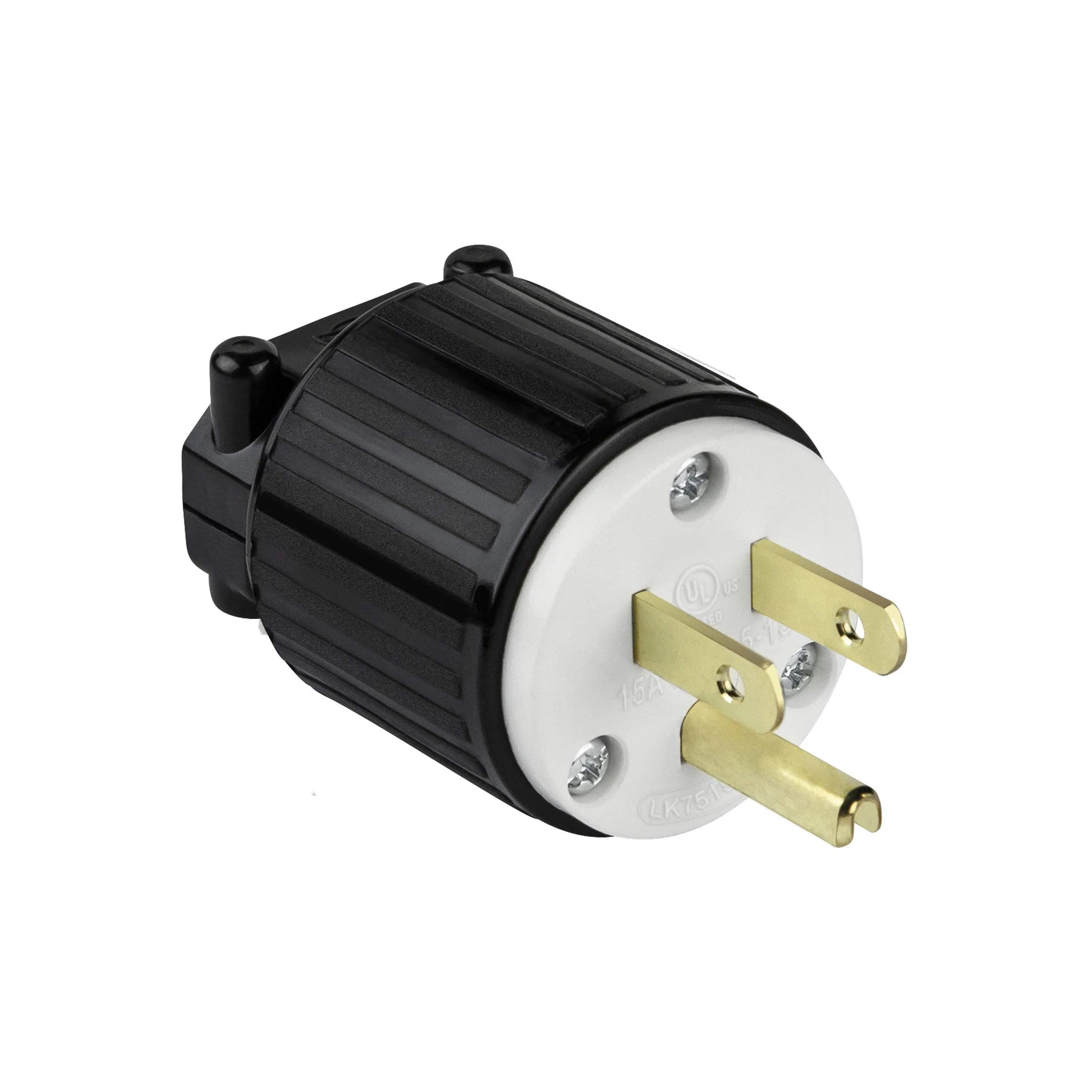 ENERLITES NEMA 5-15P Straight Blade Plug 15A 125V | Industrial Grade Heavy Duty UL Listed - main product image