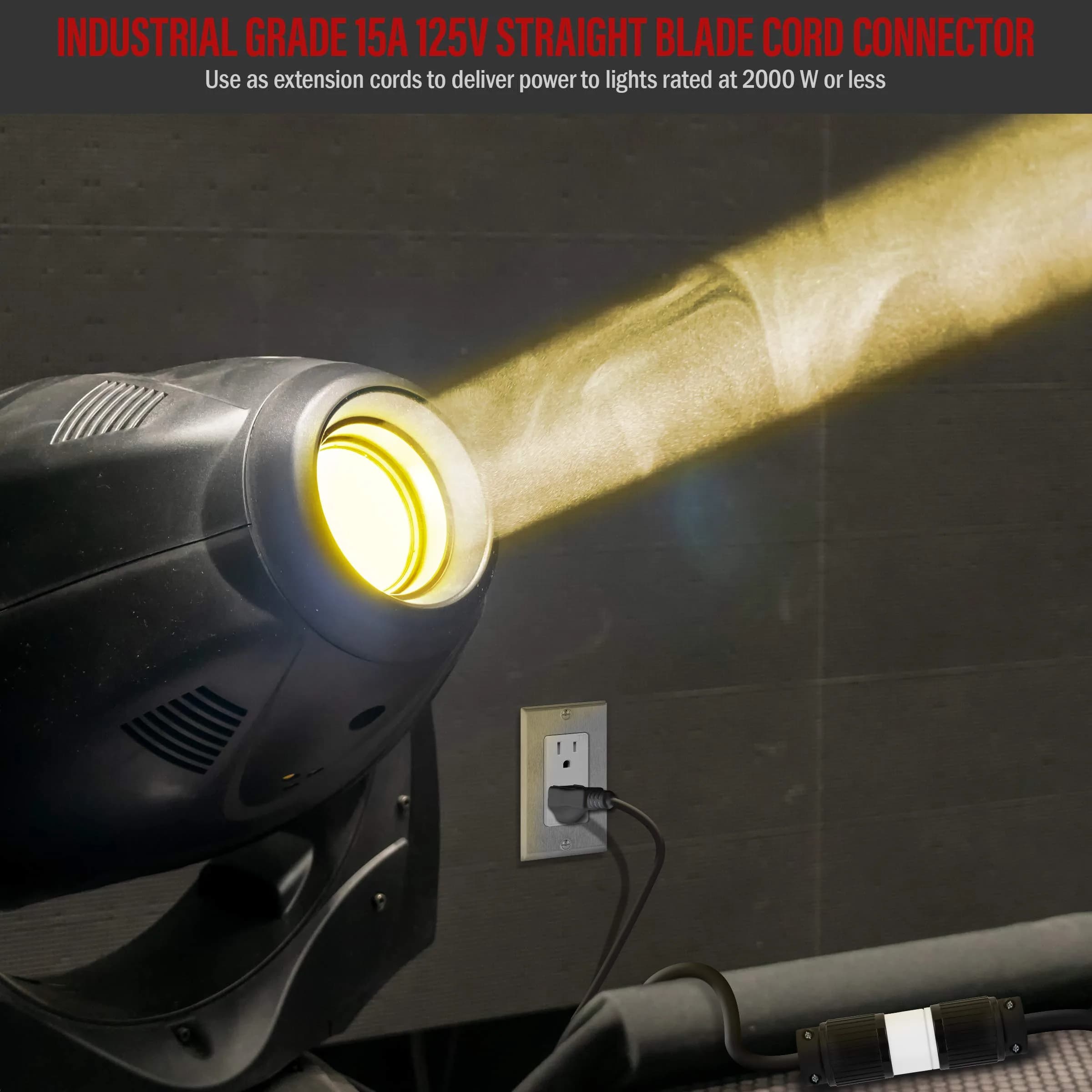 ENERLITES NEMA 5-15R Straight Blade Connector, Female Cord Ends, Black | Industrial Grade 15A 125V UL Listed - view 7