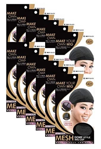 Qfitt Mesh Dome Wig Cap #5011 Black | Breathable, Non-Slip Wig Cap for All Head Sizes thumbnail 1