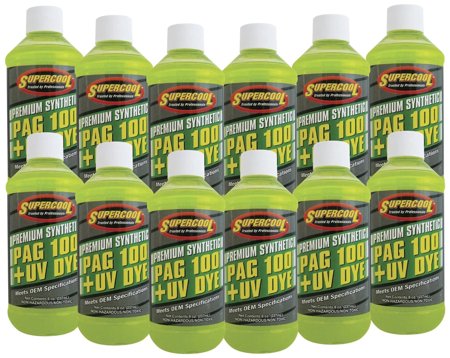 TSI Supercool P100-8D-12CP PAG Oil 100 Viscosity with U/V Dye 8oz | High-Performance Synthetic PAG for R134a Systems — 8 oz.