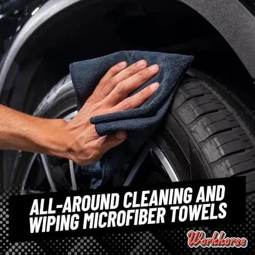 Chemical Guys Workhorse Microfiber Towels Blue 16 in | Professional-grade cleaning cloths for car & home thumbnail 3