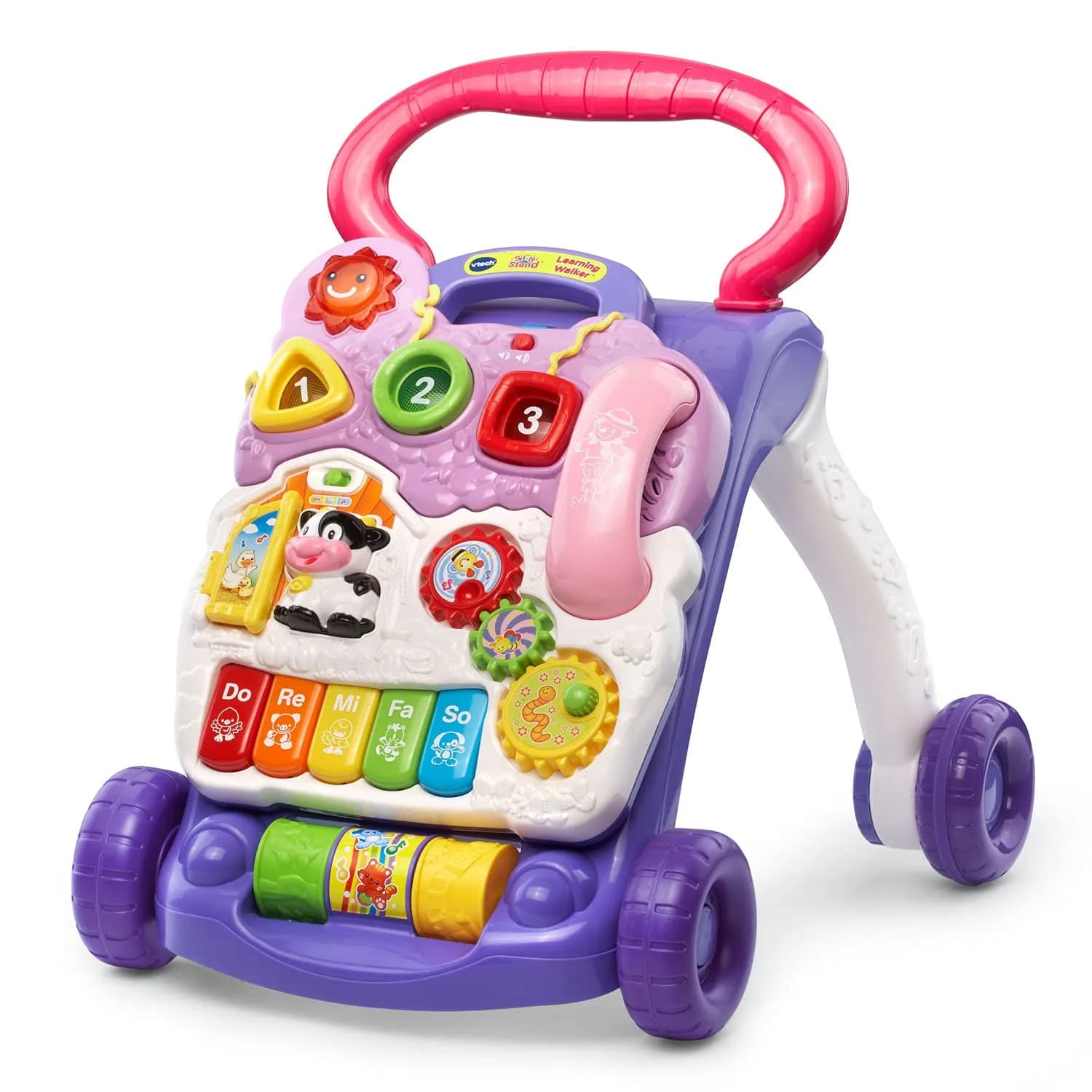 VTech Sit-to-Stand Learning Walker in Lavender - Detachable Toy Panel, Piano Keys, Speed Control - main product image
