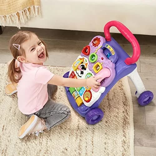 VTech Sit-to-Stand Learning Walker (Lavender) - Activity Walker with Toys | 41cm (16.5") x 36cm (14.2") x 46cm (18.1") thumbnail 6