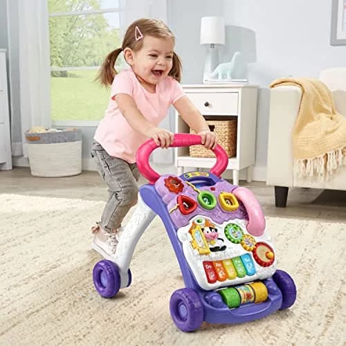 VTech Sit-to-Stand Learning Walker (Lavender) - Activity Walker with Toys | 41cm (16.5") x 36cm (14.2") x 46cm (18.1") thumbnail 8